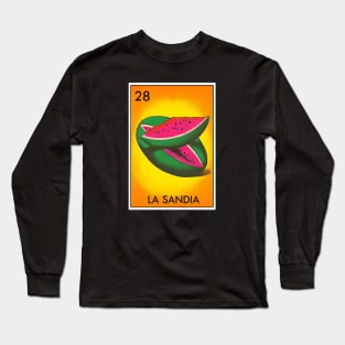 Loteria La Sandia Mexican Icon Long Sleeve T-Shirt